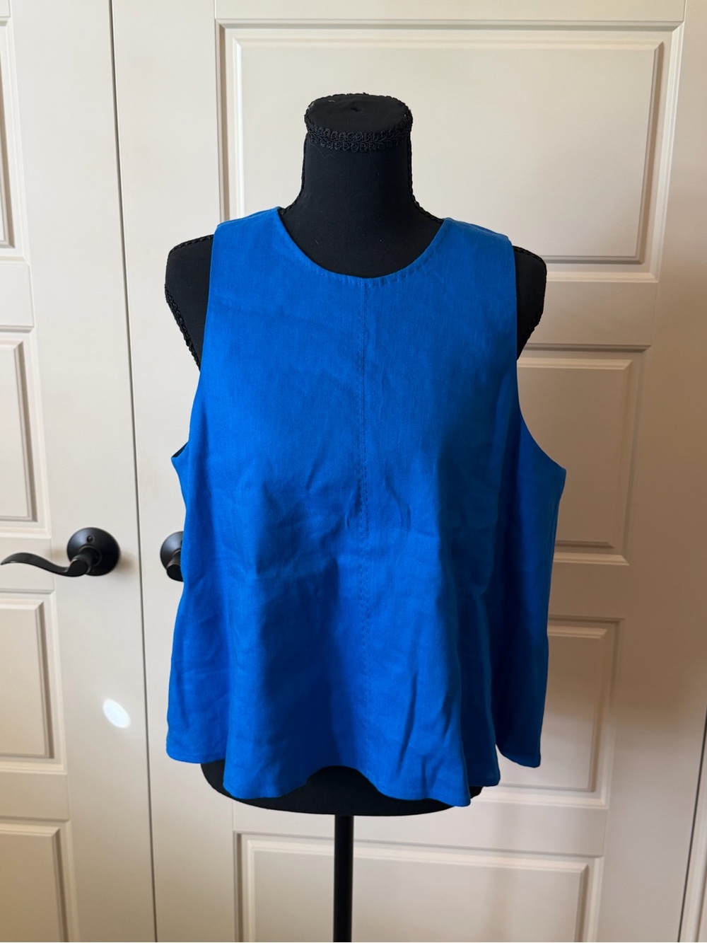 ANTONIO MELANI Royal Blue Sleeveless Crewneck Tank